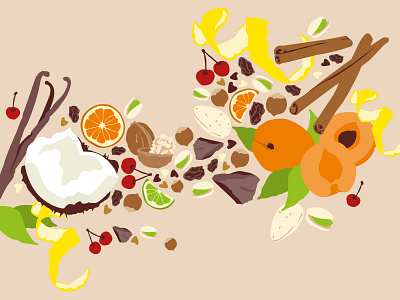 Healthy Indulgence branding identity illustration