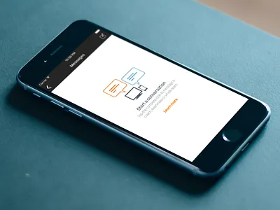 Hudl messaging empty state (iOS) app chat design hudl icon interface ios iphone messaging mockup ui ux