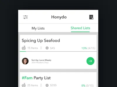 Sharing Is Caring x Honydo app design commerce design shopping startup ui ux