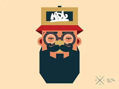 Icon For HDL beard hipster icon illustration vector