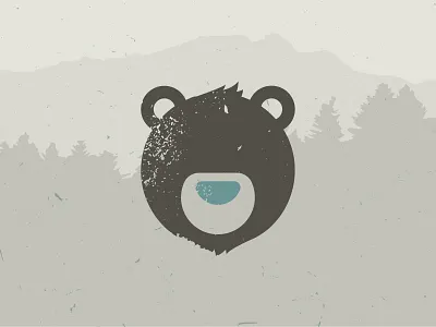 Bear bear boobear forrest grizzly icon illustration logo mark mountains nature poland texture