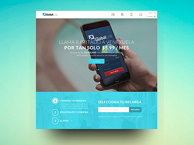 Global Link Website app banner calls design globallink heroshot ui usa ux venezuela website