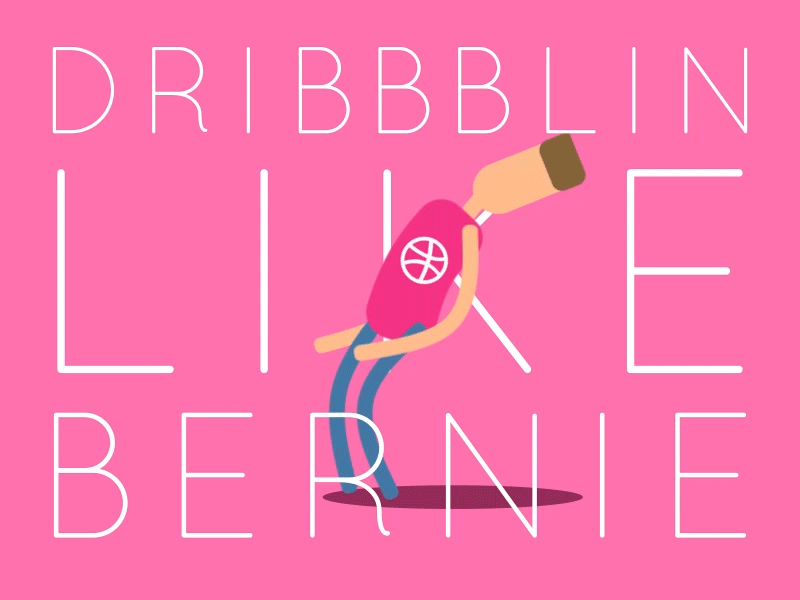 Bonjour Dribbble ! dance debut duik first shot motion graphics moving pink rig