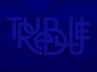 True Blue blue lettering true type yves klein