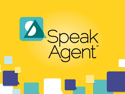 Speak Agent Logo and Palette branding logo speech bubbles