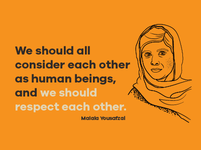 We are one human humanrights malala