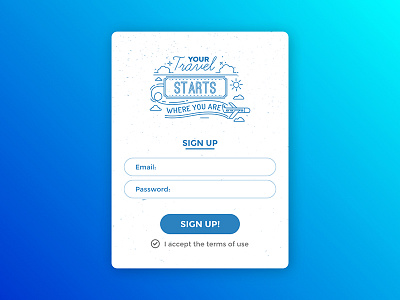 Sign Up app chart in ios mobile sign up