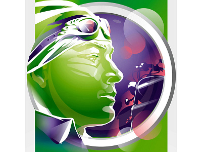 Biker biker illustration mobile operator russian