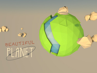 beautiful planet (day 14) cinema4d fun photoshop planet typography