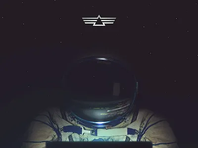 Space Games II astronaut code cosmonauta design helmet reflection space suit ui website