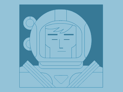 Rocketman 2d animation astronaut gif loop