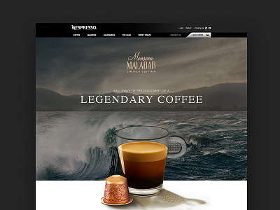 Nespresso hero coffee hero homepage nespresso ui webdesign website