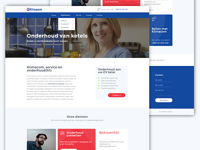 Maintenance Website clean flat heat maintenance minimal