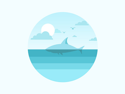 Scenery icon bird cloud sea sky water