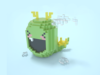 Dragon Dribbble 3d cloud dragon magicavoxel model