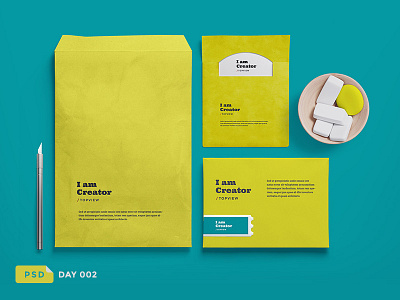 Day 002 | Stationery Mockups diy free freebie mockup premium psd scene creator scene generator