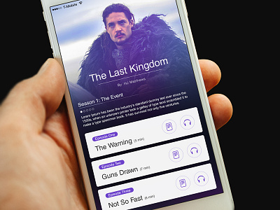 Series App app apple card clean flat ios iphone mobility movie series ui ux