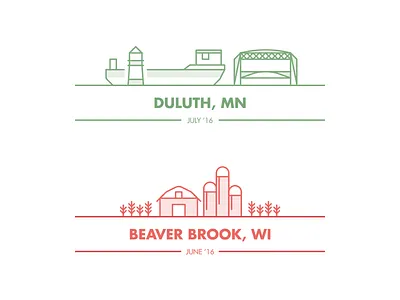 Minnesota/Wisconsin duluth illustration lines minnesota usa