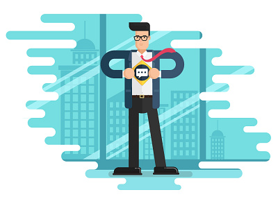 Superhero Illustration illustration man superhero