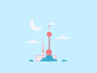 每天练习365/017day app blue clouds flag gui illustrations lighthouse people sailing sea sky