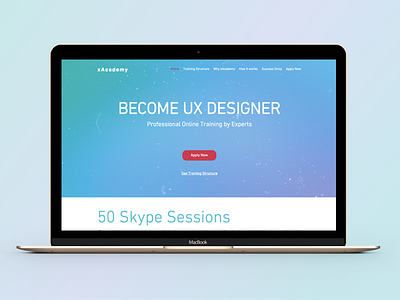 xAcademy - Become UX Designer. We are live now! become designer landing page learn ux online course online learning ux design ux mentor vibrant design visual design vivid colors