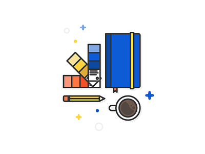 Sketchbook icon - WIP blue clean design flat graphic icon icons illustration pantone pencil sketchbook vector