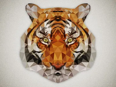 Awesome Tigers animal art design eyes geometric graphic intense poly shapes shirt tiger
