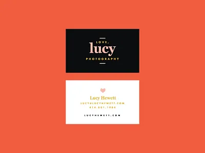Love, Lucy Business Cards branding business cards photography print typography wedding