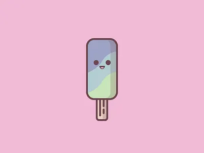 Happy Popsicle colorful cute happy ice cream ice pop icon illustration popsicle