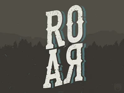 Roar at Night bear boobear forrest logo mark mountains nature night poland roar texture type
