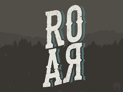 Roar at Night bear boobear forrest logo mark mountains nature night poland roar texture type