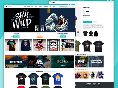 TeeFury.com Process and Progression apparel ecommerce product teefury ui ux