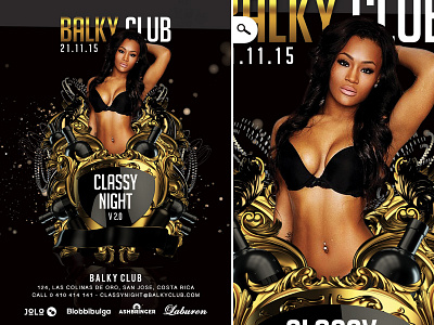 Club Classy Party black classy club dj flyer gold mixing modern night nightclub party sound