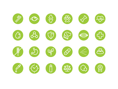 Canine health icons animal bone canine dog health iconography icons line line icons monoweight nutrition paw