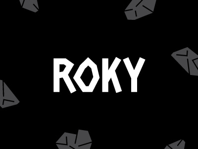 Roky font letter logo mark rock symbol type typography