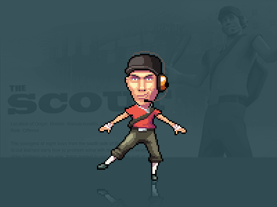 Dancing Scout animation game pixel pixelart team fortress