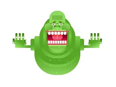 Slimer ghostbusters illustration slimer