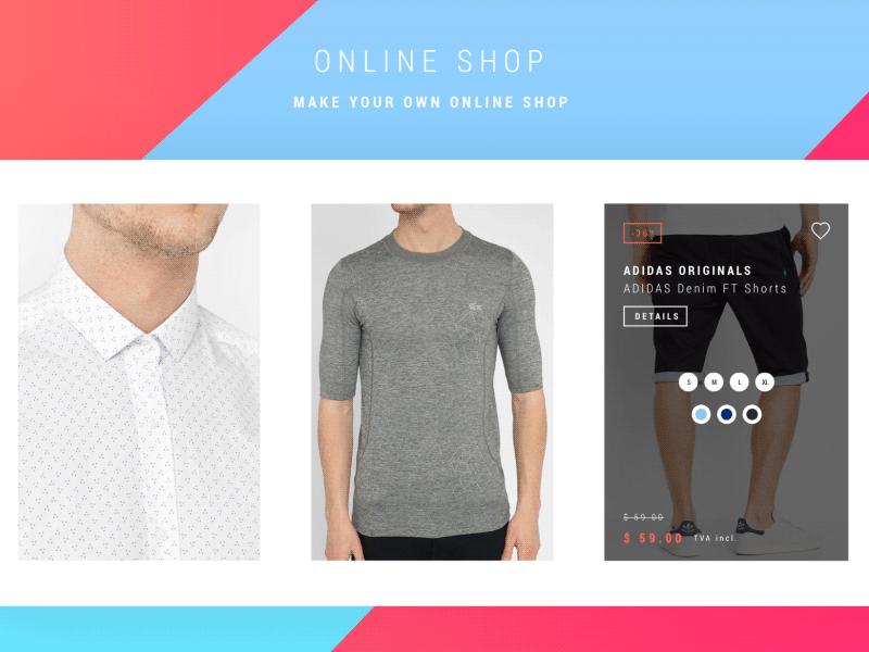 Selected Product gif look men product selection shop store