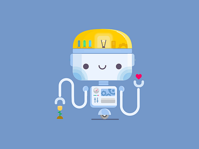 Botcito bot flat illustration image