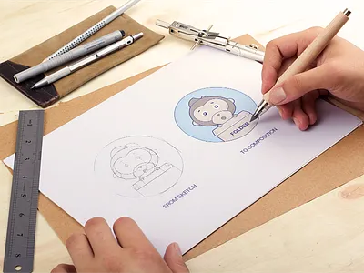 From Sketch To Composition kofe sketch