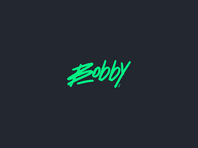 Bobby Typography digital handwritten illustrator mark minimal simple typography