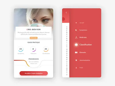 Medicine app' app homepage menu