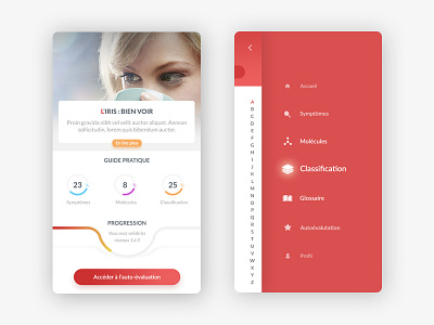 Medicine app' app homepage menu