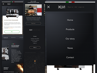 XLVI Cafe cafe coffee dark italy mobile site website