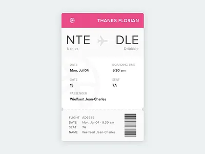 Hello Dribbble boarding pass dribbble hello invitation invite new thanks