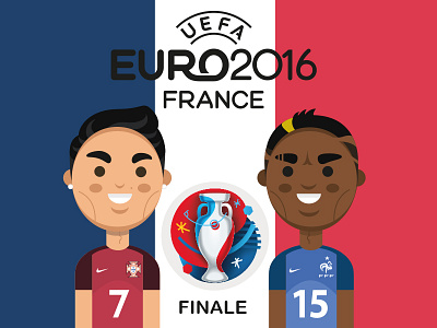 Em Finale 2016 christiano ronaldo em 2016 football france illustration nike paul pogba portugal