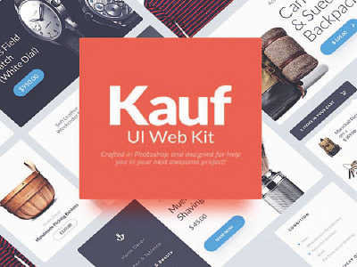 Kauf UI web kit free freebies market me premium professional resources ui uikit