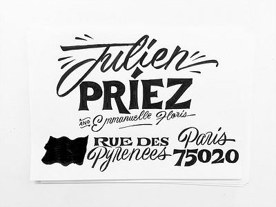 Julien envelope font illustration lettering sketch type typeface typography