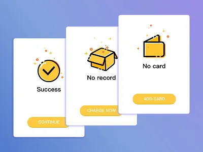 Success & Empty State app card credit empty state illustration success ui