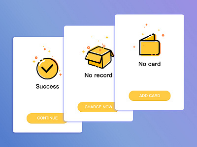 Success & Empty State app card credit empty state illustration success ui